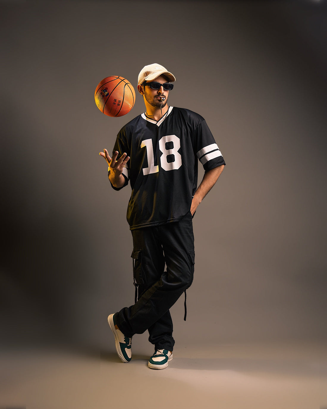 OG 18 black oversized basketball jersey by Elzari