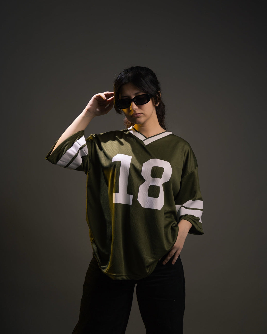OG 18 green oversized basketball jersey by Elzari