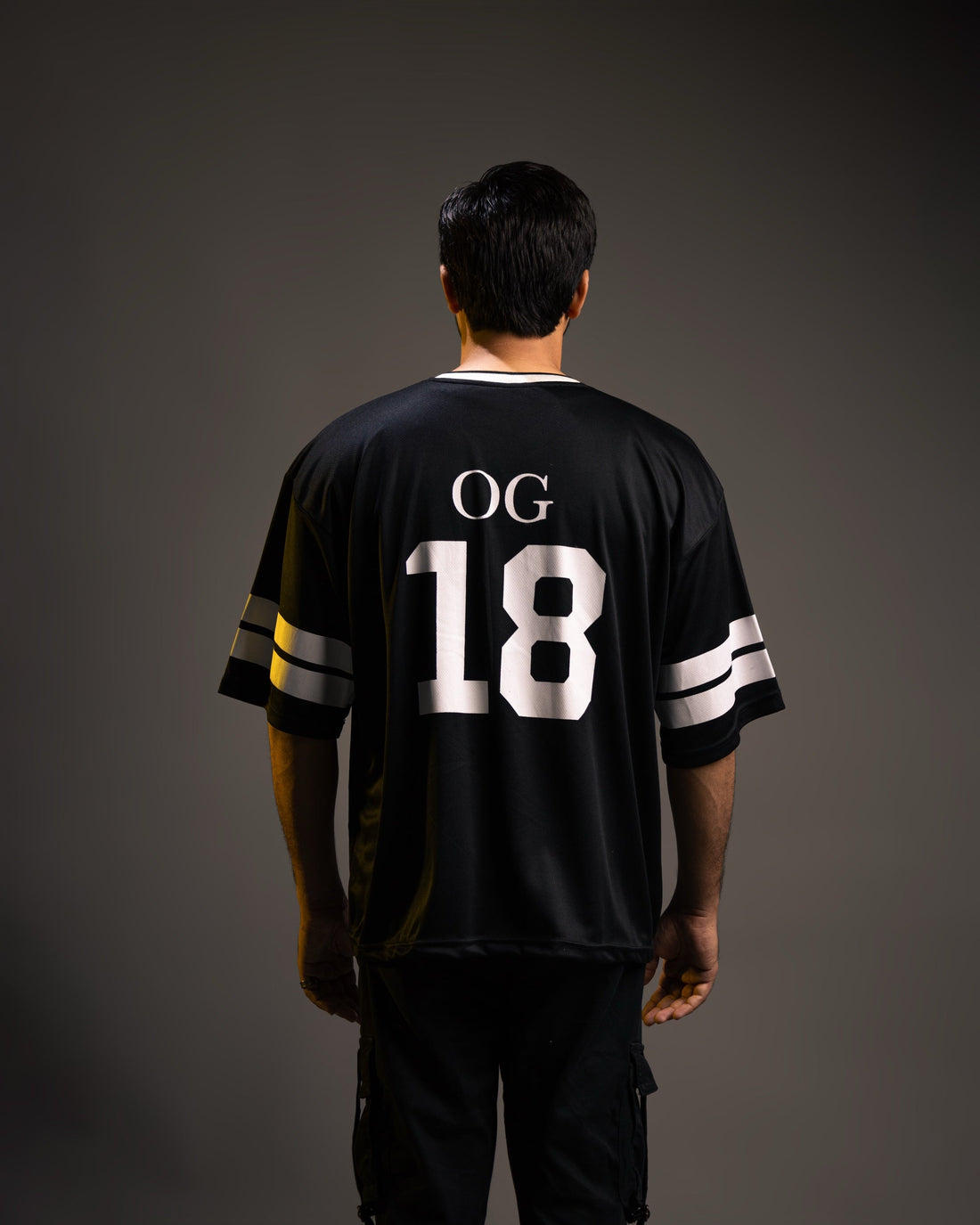 OG 18 black oversized basketball jersey by Elzari