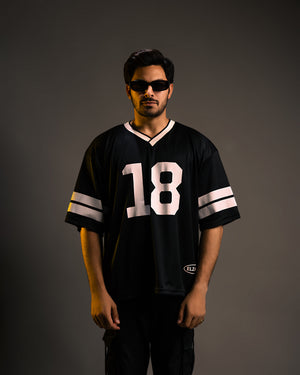 OG 18 black oversized basketball jersey by Elzari