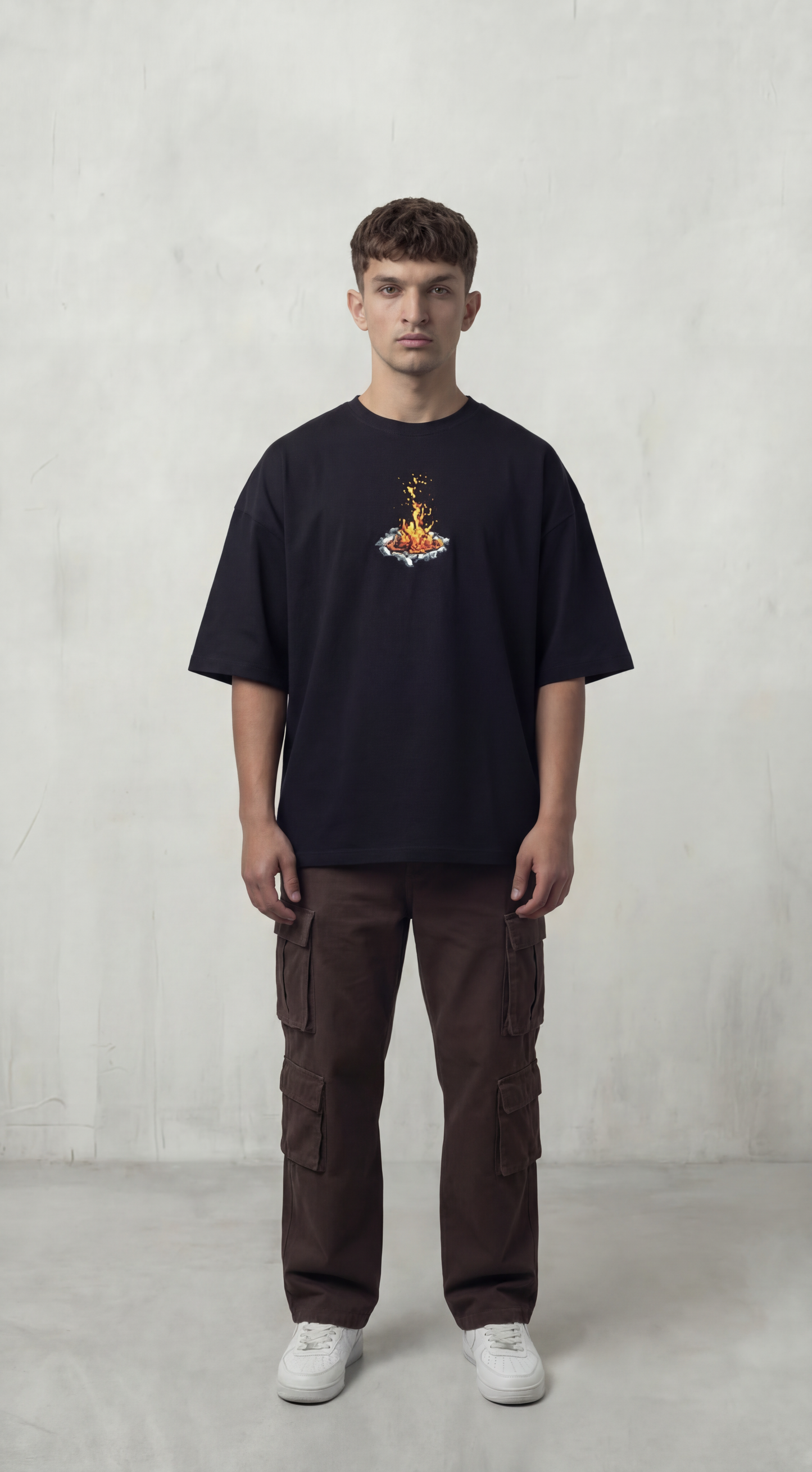 The Wildfire (Embroidered) - Drop Shoulder Tee