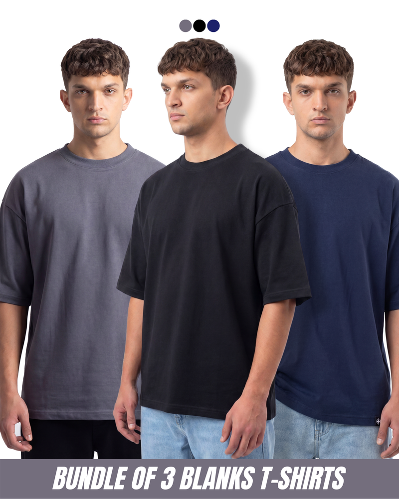 Blanks - PACK OF 3 (Black, Blue & Grey)
