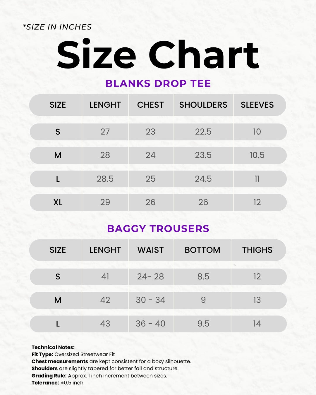 Blanks Black Drop Tee  + Baggy Trouser