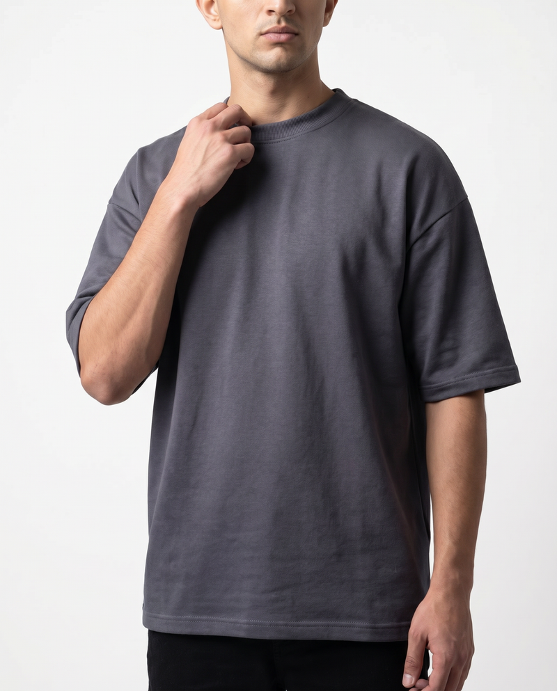Blanks Drop Tee - Dark Grey