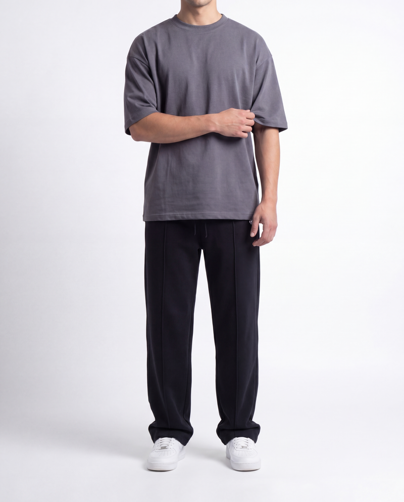 Blanks Grey Drop Tee + Baggy Trouser